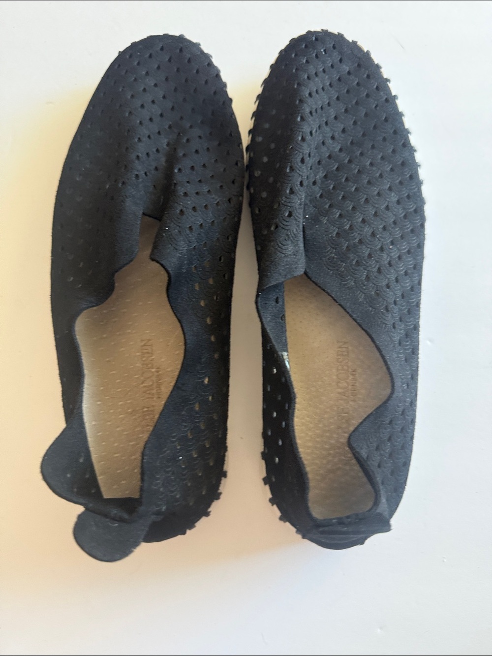 Ilse Jacobsen Hornbaek Black Breathable Slip-On Women’s Flats sz 39